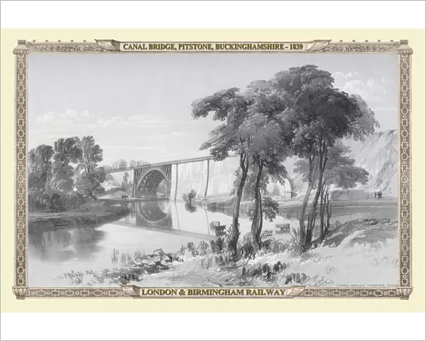 Views on the London to Birmingham Railway - Canal Bridge at Pitstone 1839