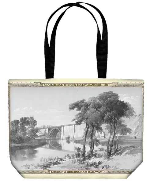 Views on the London to Birmingham Railway - Canal Bridge at Pitstone 1839