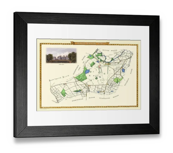 Framed Print : Old Map of Aston Manor near Birmingham 1796 Framed Print : Old Map of Aston Manor near Birmingham 1796