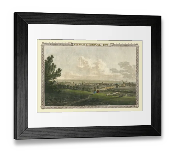 Framed Print : View of Liverpool from 1795 Framed Print : View of Liverpool from 1795