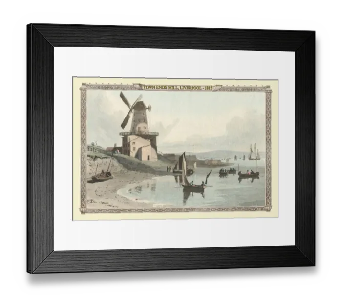 Framed Print : View of Towns End Mill at Liverpool 1815 Framed Print : View of Towns End Mill at Liverpool 1815