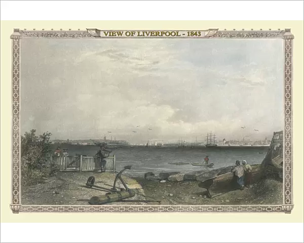 View of Liverpool from 1843 from across the Mersey