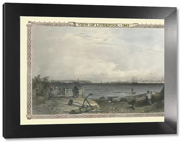 View of Liverpool from 1843 from across the Mersey