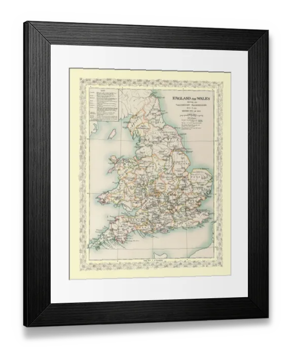 Framed Print : Map of England and Wales showing the Parliamentary Representation prior to the Reform Bill of 1832 Framed Print : Map of England and Wales showing the Parliamentary Representation prior to the Reform Bill of 1832