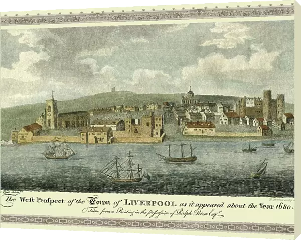 The West Prospect of Liverpool as it appeared about the year 1620