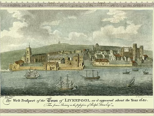 The West Prospect of Liverpool as it appeared about the year 1620
