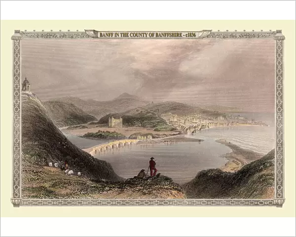 View of the Town of Banff, County Banffshire, Scotland 1836