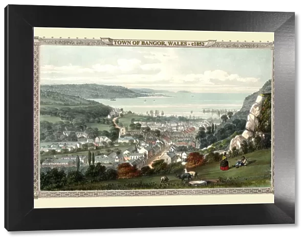 View of the Town of Bangor, Wales 1852