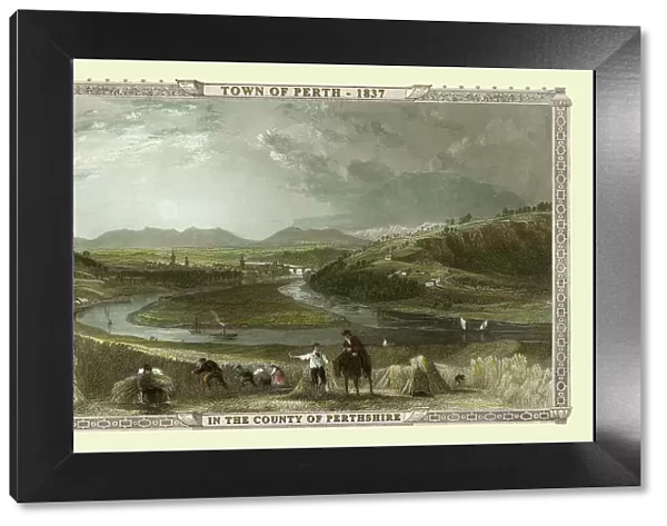 View of the Town of Perth, County Perthshire, Scotland 1837