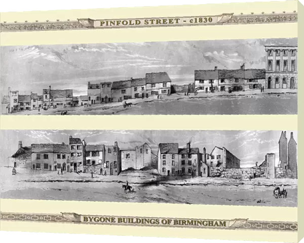 Houses on Pinfold Street Birmingham 1830