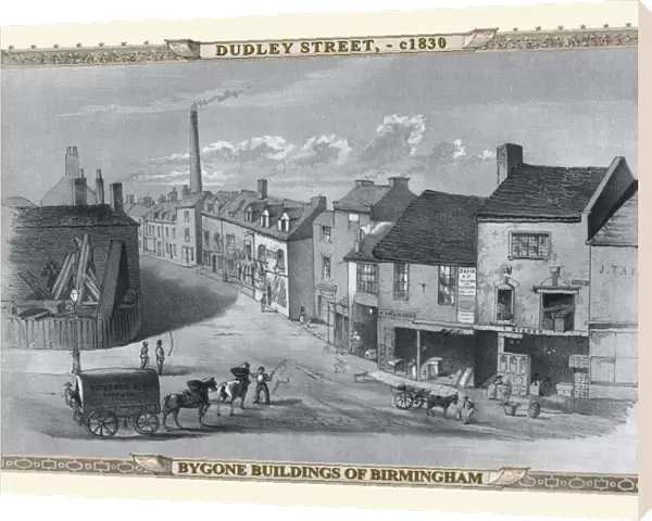 View down Dudley Street in Birmingham 1830
