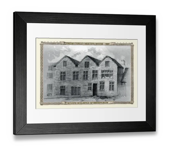 Framed Print : View of the Presbyterian Meeting House, Birmingham 1869 Framed Print : View of the Presbyterian Meeting House, Birmingham 1869
