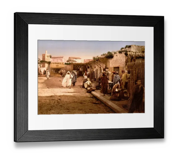Framed Print : View of Arab Market at Blidah, Algeria c1890 Framed Print : View of Arab Market at Blidah, Algeria c1890