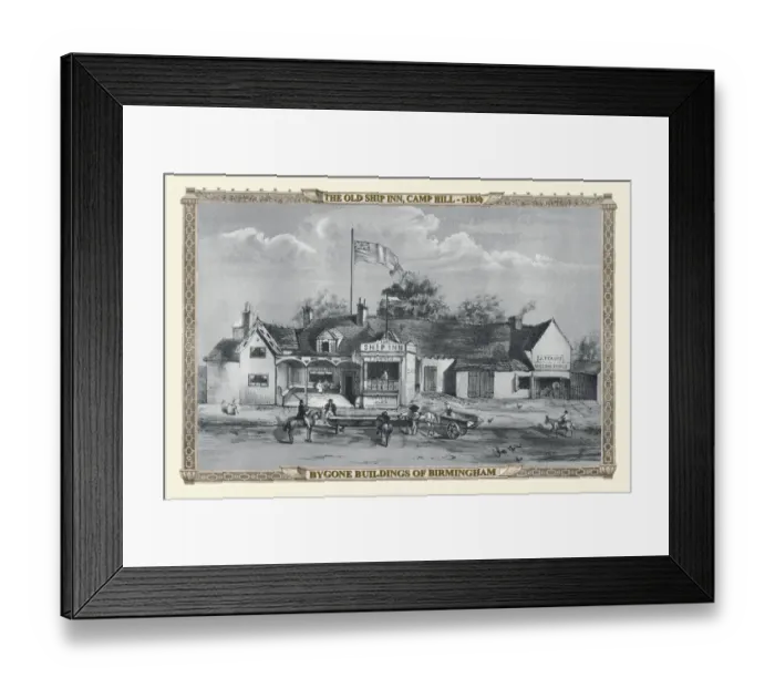 Framed Print : The Old Ship Inn, Dale End, Birmingham 1830 Framed Print : The Old Ship Inn, Dale End, Birmingham 1830