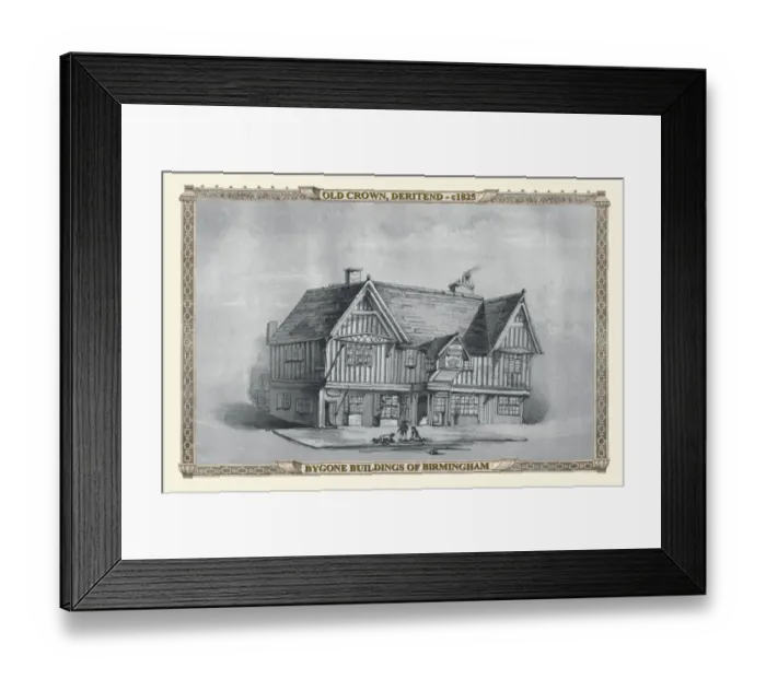 Framed Print : The Old Crown at Deritend, Birmingham 1830