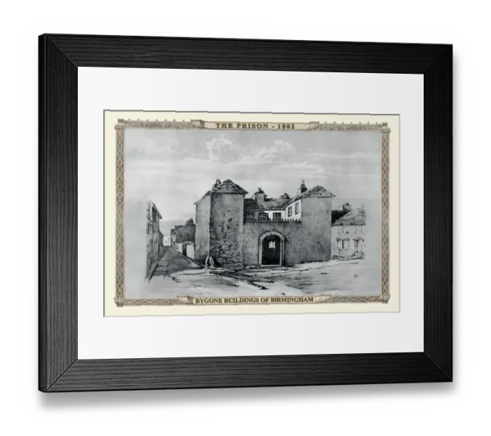 Framed Print : The Old Prison Birmingham 1802 Framed Print : The Old Prison Birmingham 1802