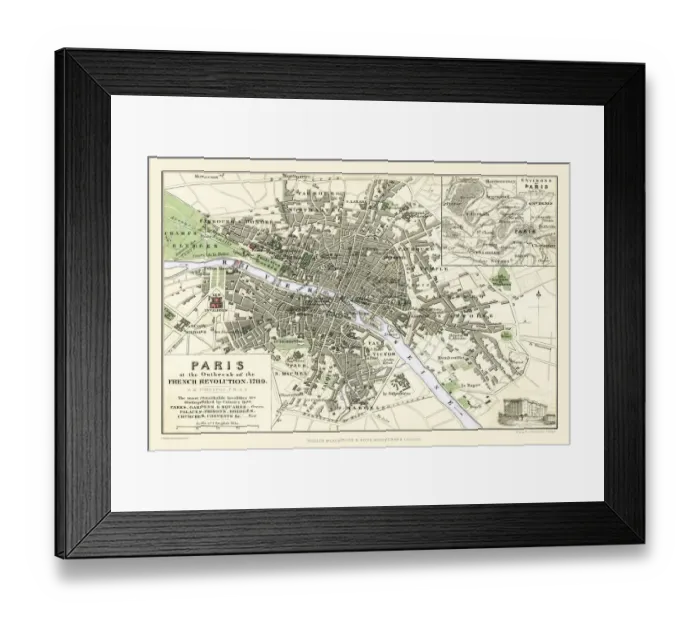Framed Print : Paris at the Outbreak of the French Revolution 1789