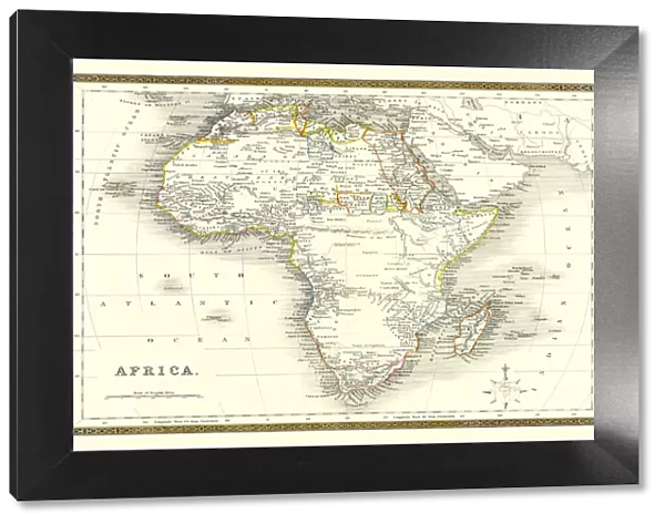 Old Map of Africa 1852 by Henry George Collins