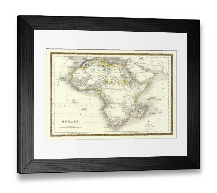 Framed Print : Old Map of Africa 1852 by Henry George Collins Framed Print : Old Map of Africa 1852 by Henry George Collins