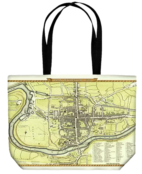 Old Map of Chester 1795 by John Stockdale