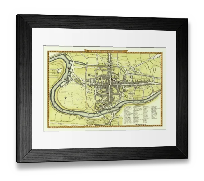 Framed Print : Old Map of Chester 1795 by John Stockdale Framed Print : Old Map of Chester 1795 by John Stockdale