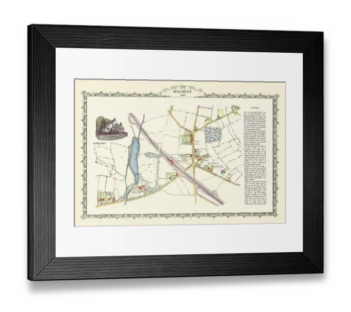 Framed Print : Old Map of the Village of Walmley near Sutton Coldfield 1886 Framed Print : Old Map of the Village of Walmley near Sutton Coldfield 1886
