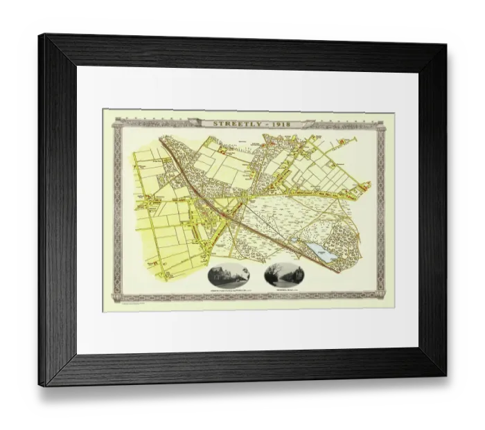 Framed Print : Old Map of the Village of Streetly near Sutton Coldfield 1918 Framed Print : Old Map of the Village of Streetly near Sutton Coldfield 1918