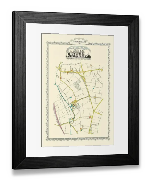 Framed Print : Old Map of Reddicap Heath near Sutton Coldfield 1884 Framed Print : Old Map of Reddicap Heath near Sutton Coldfield 1884