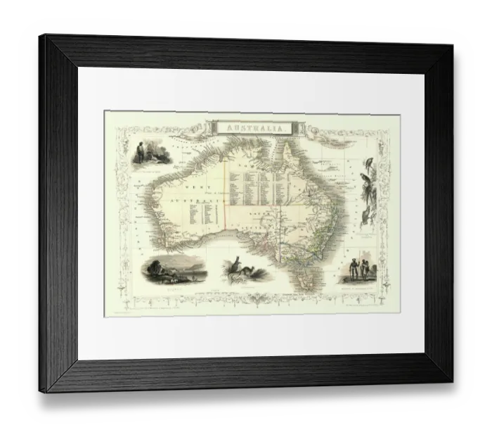 Framed Print : Australia 1851 Framed Print : Australia 1851