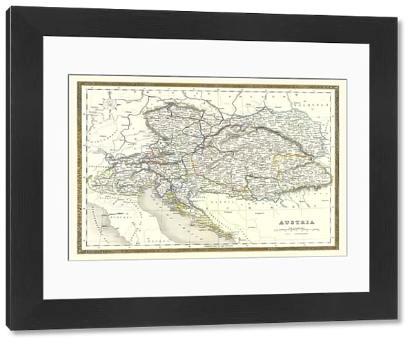 Old Map of Austria 1852 by Henry George Collins