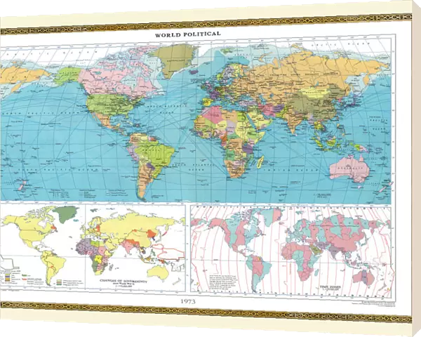 Old Map of the World 1973