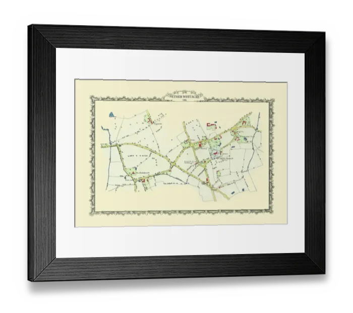 Framed Print : Old Map of the Village of Nether Whitacre in Warwickshire 1886 Framed Print : Old Map of the Village of Nether Whitacre in Warwickshire 1886