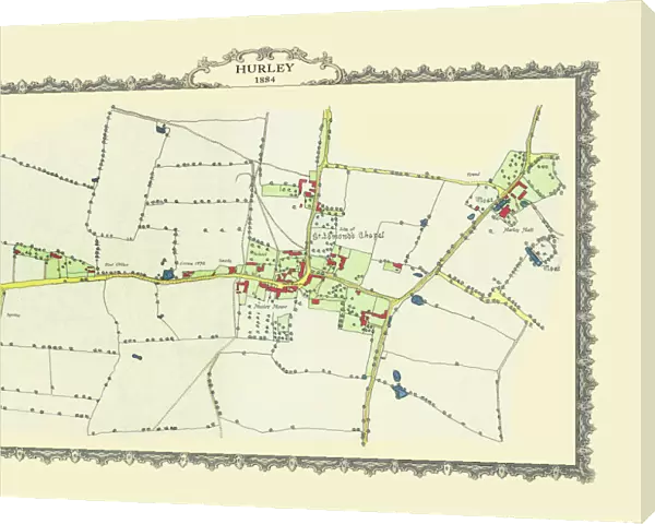 Old Map of the Village of Hurley in Warwickshire 1884