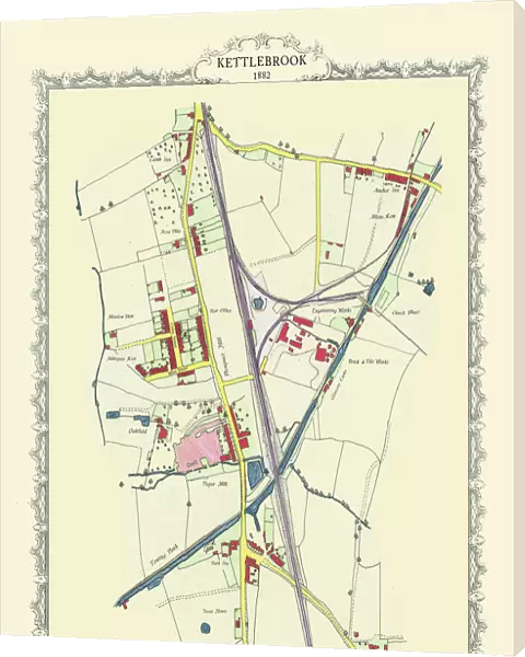 Old Map of Kettlebrook near Tamworth 1882