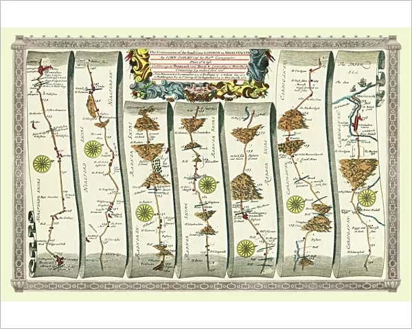 Old Road Strip Map (PLATE 3) The Continuation of the Road from London to Aberystwyth