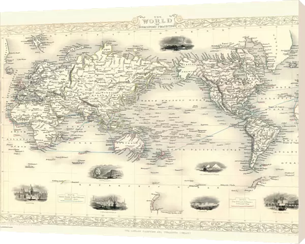 The World on Mercators Projection 1851