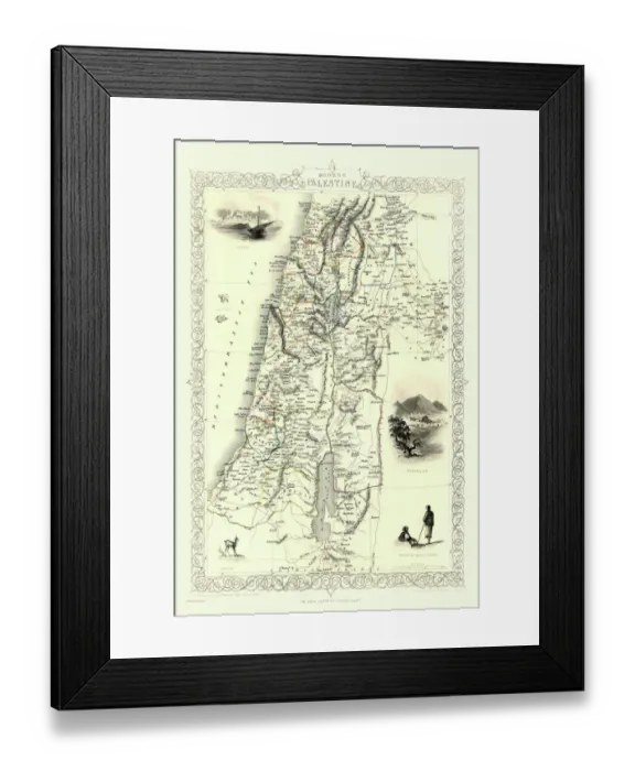 Framed Print : Modern Palestine 1851 Framed Print : Modern Palestine 1851