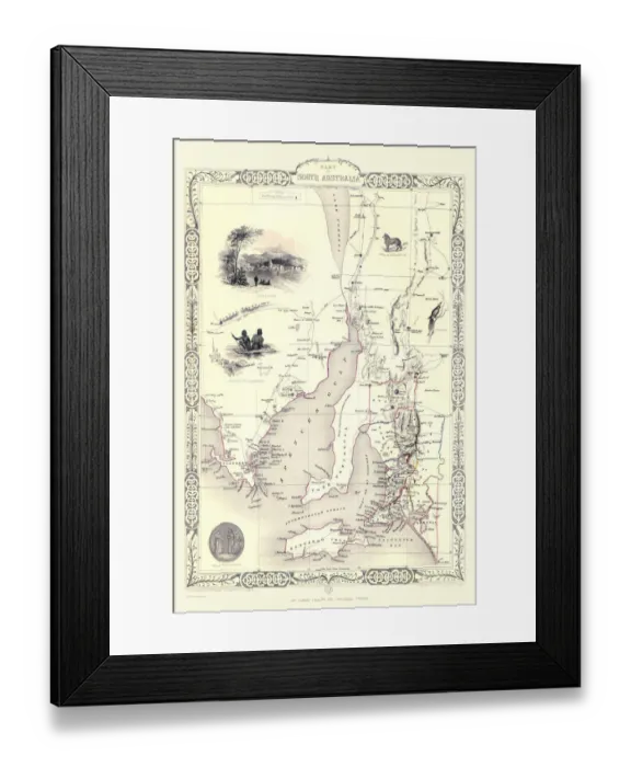 Framed Print : Part of South Australia 1851 Framed Print : Part of South Australia 1851