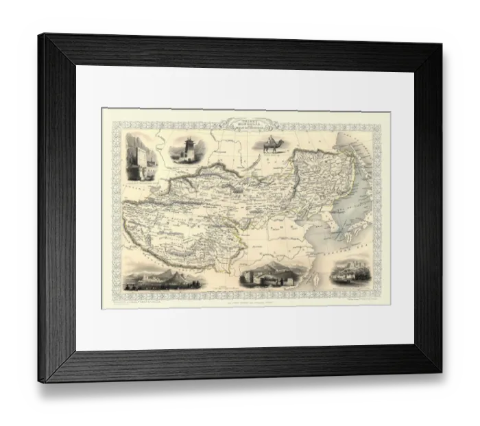 Framed Print : Tibet, Mongolia and Manchuria 1851 Framed Print : Tibet, Mongolia and Manchuria 1851