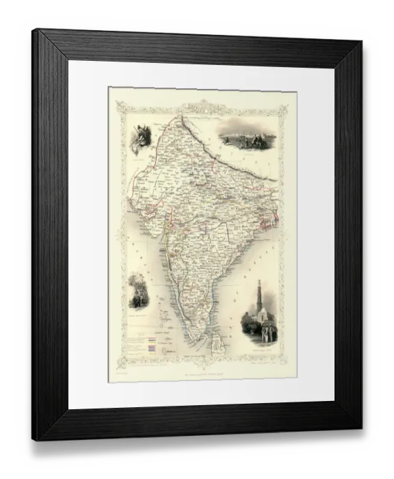 Framed Print : British India 1851