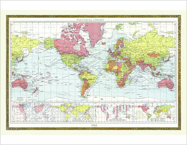 Old Map of the World 1963