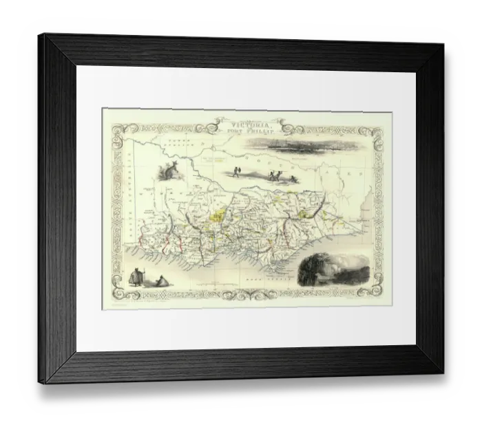 Framed Print : Victoria, or Port Phillip 1851 Framed Print : Victoria, or Port Phillip 1851