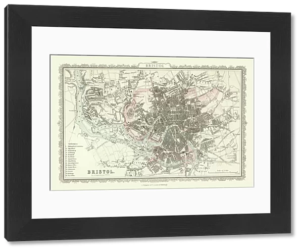 Old Map of Bristol 1866 by Fullarton & Co
