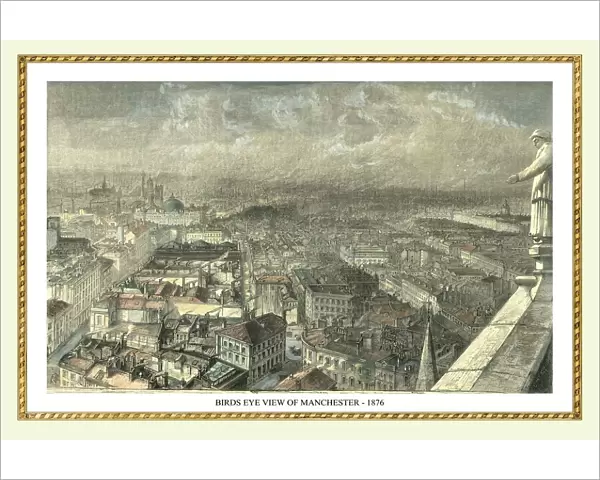 Birds Eye View of Manchester from the New Town Hall Tower 1876