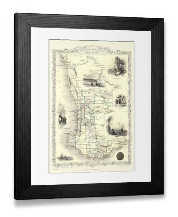 Framed Print : Western Australia and the Swan River 1851 Framed Print : Western Australia and the Swan River 1851