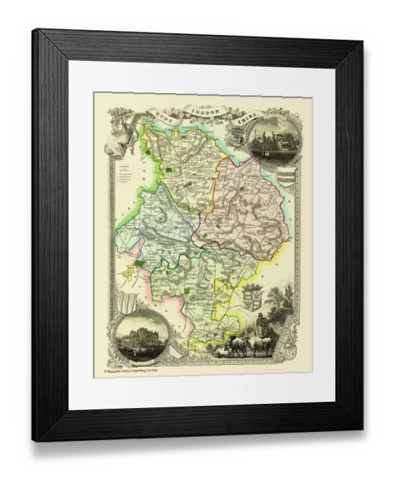 Framed Print : Old County Map of Huntingdonshire 1836 by Thomas Moule Framed Print : Old County Map of Huntingdonshire 1836 by Thomas Moule