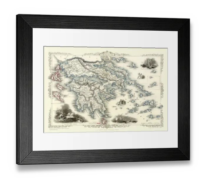 Framed Print : Greece 1851 Framed Print : Greece 1851
