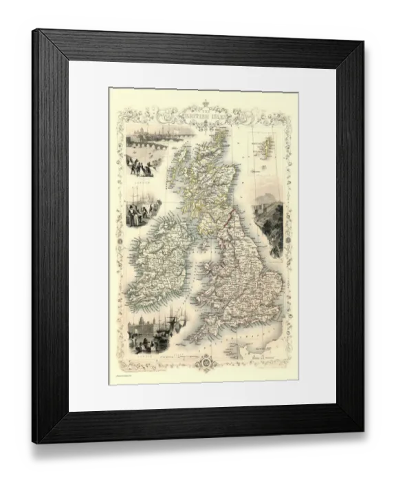 Framed Print : British Isles 1851 Framed Print : British Isles 1851