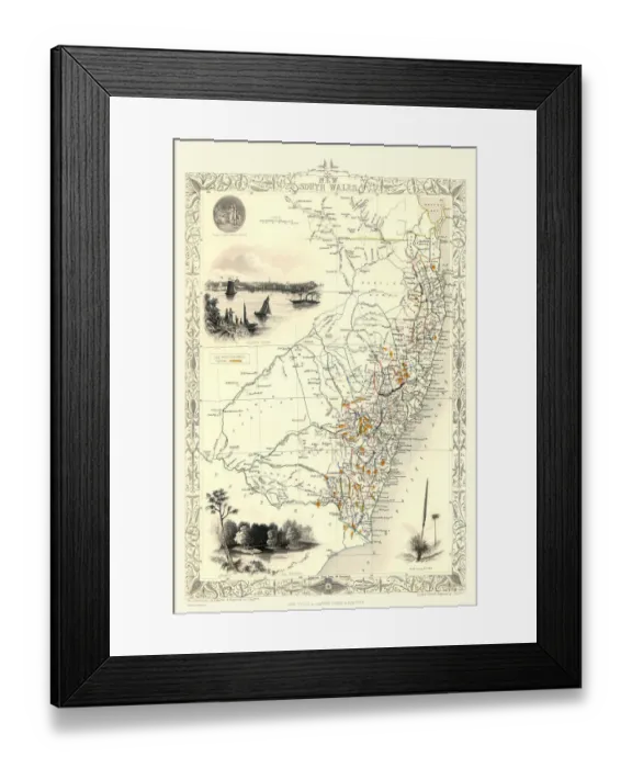 Framed Print : New South Wales 1851 Framed Print : New South Wales 1851