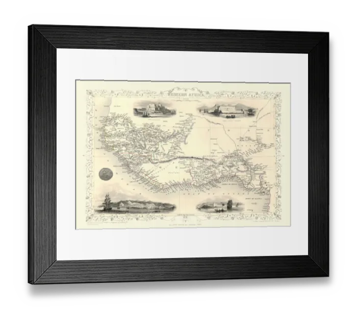Framed Print : Western Africa 1851 Framed Print : Western Africa 1851